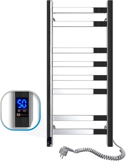 Изображение Electric towel dryer Navin Avangard Sensor 380x800, with timer, 10-028053-3680, (