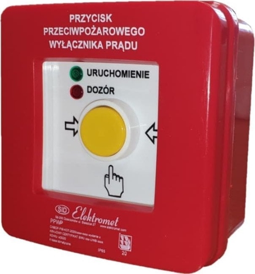 Изображение Elektromet Przycisk ppo. n/t 2 tory prdowe 12A R-Z przyciskowy diody czerw/ziel 230V AC/230V AC PPWP-1 B/4 904406