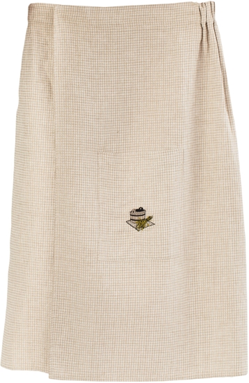 Picture of DomoClip EMBROIDERED SAUNA APRON 75X145 WAFFLED
