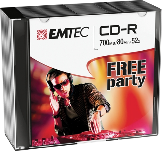 Picture of Emtec CD-R 700MB/80MIN 52x Free Party 10 pcs