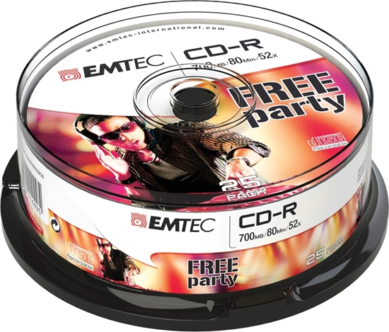 Picture of Emtec CD-R 700MB/80MIN 52x Free Party 25 pcs