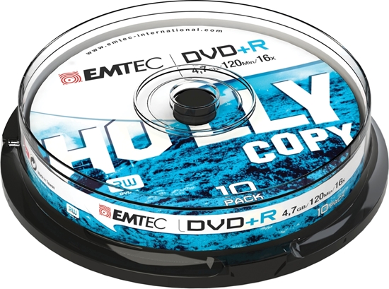 Picture of Emtec DVD+R 4,7GB 16x Holly Copy 10 pcs  Cake Box