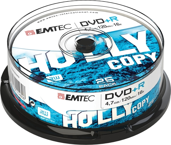 Picture of Emtec DVD+R 4,7GB 16x Holly Copy 25 pcs  Cake Box