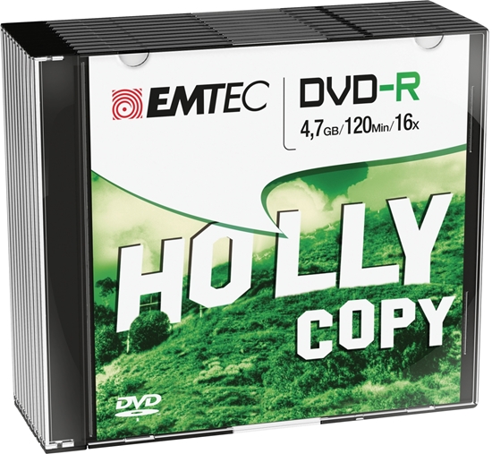Picture of Emtec DVD-R 4,7GB 16x Slim Holly Copy 10 pcs