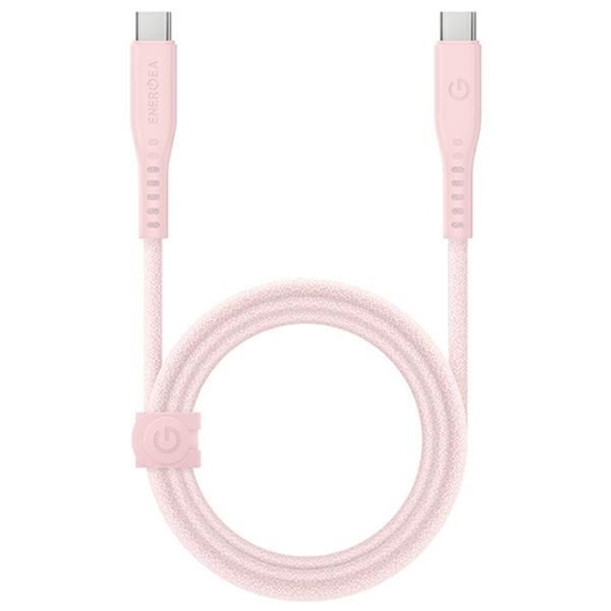 Picture of ENERGEA kabel Flow USB-C - USB-C 1.5m różowy|pink 