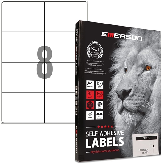 Picture of Emerson Etykiety A4 105x74mm biae (100)