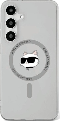 Attēls no Etui Karl Lagerfeld Button Choupette      Head Printed Logo MagSafe Samsung Galaxy S25 czarny
