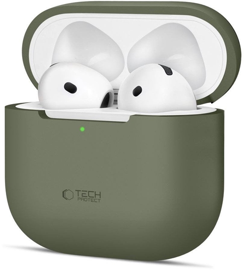Изображение Etui Tech-Protect Silicone na Apple AirPods 4 - oliwkowe