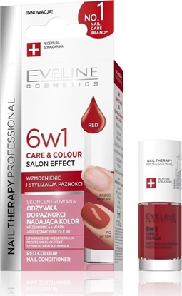 Picture of Eveline Nail Therapy Professional Care&Colour Odywka do paznokci nadajca kolor 6w1-red 5ml
