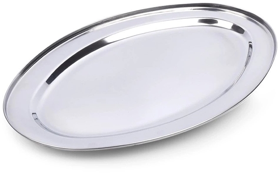 Picture of Excellent Houseware Taca do serwowania stalowa owalna 34x21,5 cm