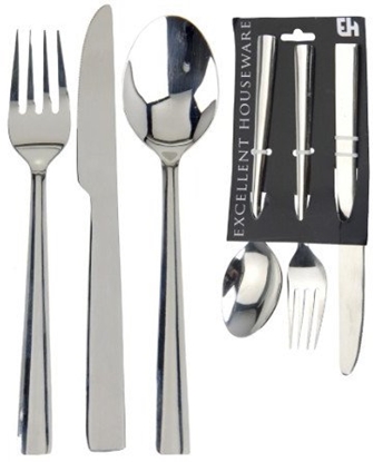 Изображение Excellent Houseware Zestaw sztuców stalowy 3 el.