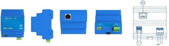 Picture of Extender sygnau na szyn DIN EX-MODBUS  Tech sterowniki