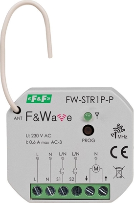 Attēls no F&F Sterownik radiowy rolet wielofunkcyjny F&F F&Wave FW-STR1P-P aluzjowy 0,6A 85-265V AC/DC do puszki fi 60