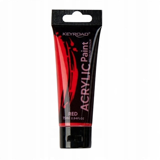 Picture of Farba akrylowa KEYROAD, 75ml, tubka, czerwona