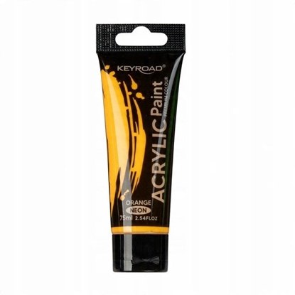 Изображение Farba akrylowa KEYROAD, neonowa, 75ml, tubka, pomaraczowa