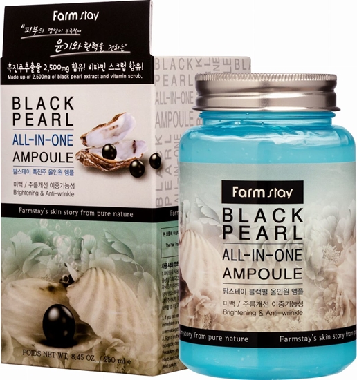 Picture of Farmstay Ampuka pielegnacyjna do twarzy FARMSTAY All-in one z ekstraktem z czarnej pery, 250 ml