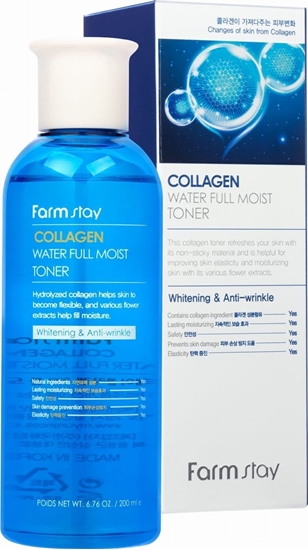 Изображение Farmstay Skuteczny toner do twarzy z kolagenem FARMSTAY COLLAGEN, 200 ml