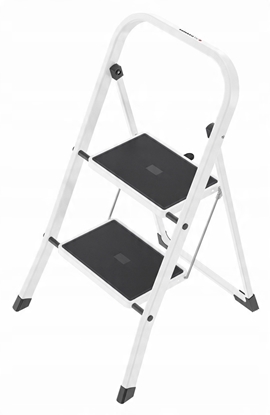 Picture of Folding stepladder K40 BasicLine / steel / 2 steps safety handle 4007126017192
