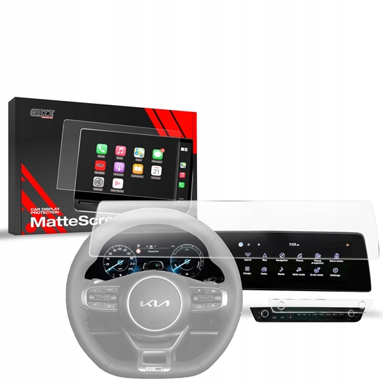 Изображение Nawigacja GPS GrizzGlass Folia matowa CarDisplay Protection do Kia Sportage 5 Anniversary (2021-2025) [2w1]