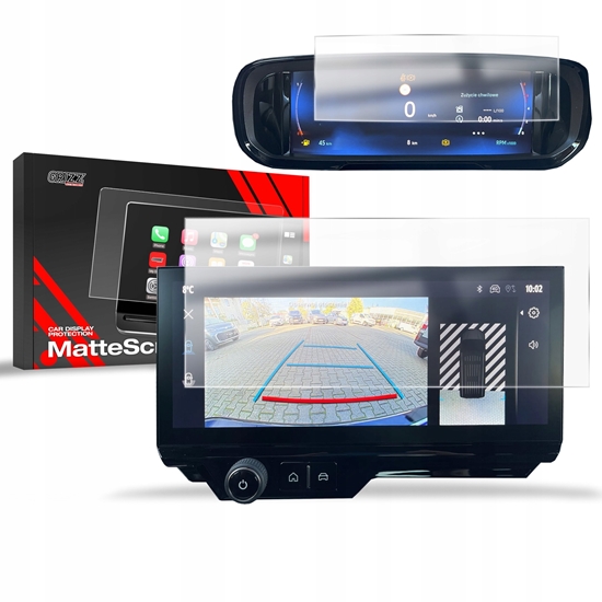 Picture of Nawigacja GPS GrizzGlass Folia matowa CarDisplay Protection do Peugeot Partner 3 10" 2023-2024 [2w1]