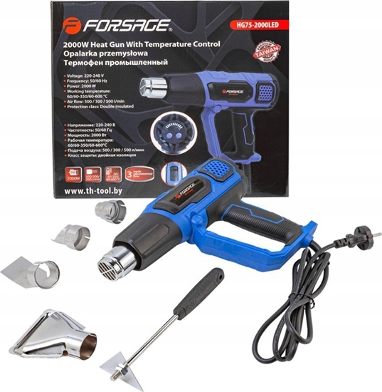 Изображение Forsage Opalarka elektryczna z dyszami (230V, 50/60Hz, 2000W, 60/350/600stopni, 50/300/500l/min)