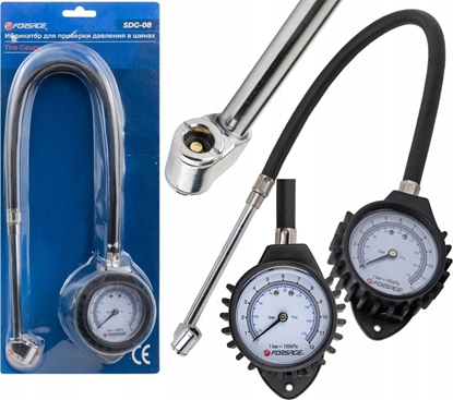 Attēls no Forsage Wskanik do sprawdzania cinienia w oponach samochodów ciarowych (0-12 Bar)