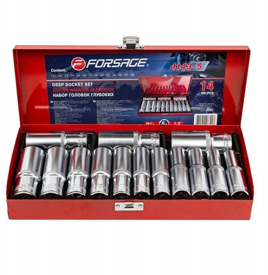 Picture of Forsage Zestaw nasadek gbokich 1/2" 14el. (11-30mm) (6-ktnych)