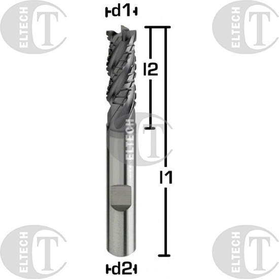 Picture of FREZ TRZPIENIOWY WEGLIK FI  8,0 19/63 Z4 HR HB6 VHM BLUE CUT