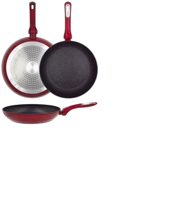 Picture of Frying pan Cosmo O26cm induction red with guard 24222102