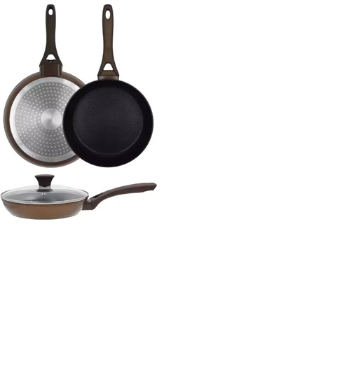 Picture of Frying pan Natura with glass lid O24cm induction brown 4744561011872