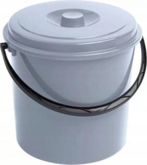 Изображение Galicja Wiaderko gospodarcze z pokrywk szare 10l Curver