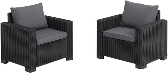 Picture of Garden chairs 2 pcs. California gray 8711245154503