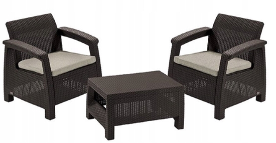 Picture of Garden furniture set Corfu Weekend brown 8711245158273