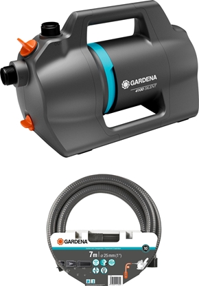 Picture of Gardena GARDENA Garden Pump 4100 Silent, suction hose set (dark grey/turquoise, 550 watts, model 2023)