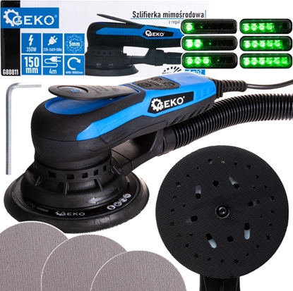 Attēls no Geko Szlifierka mimorodowa bezszczotkowa 150mm 350W z regulacj prdkoci (6)
