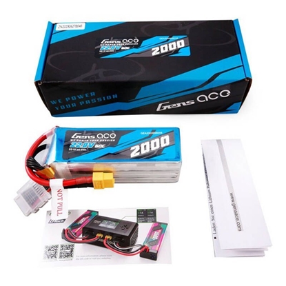 Attēls no Gens Ace Akumulator Gens ace 2000mAh 22.8V 60C 6S1P High Voltage Lipo z konektorem XT60 Plug