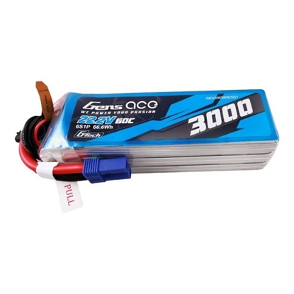 Attēls no Gens ace Gens ace G-Tech 3000mAh 22.2V 60C 6S1P Lipo Battery Pack with EC5 plug