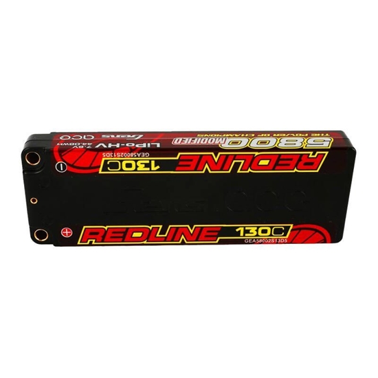 Picture of Gens ace Gens ace Redline Series 5800mAh 7.6V 130C 2S1P HardCase 56# HV Ultra LCG LiPo Battery