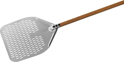 Picture of GI.METAL Gi.Metal Woodtech Rectangular Perforated Pizza Peel 36x36 cm Handle 30 cm