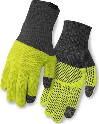 Attēls no Giro Rkawiczki zimowe GIRO KNIT MERINO WOOL dugi palec grey lime roz. S/M (NEW)