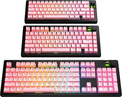 Picture of Glorious Glorious GPBT Basics Keycaps, ANSI Layout (US), PBT, Dye-Sub - Potion Pink