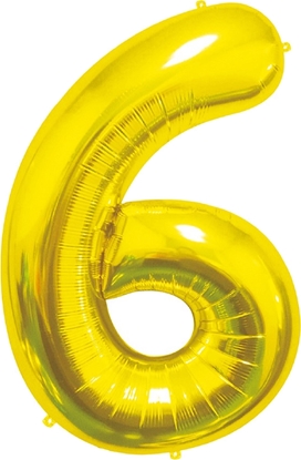 Picture of GoDan Balon foliowy B&C Cyfra 6 zota 85cm BC-HZL6