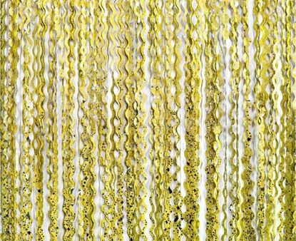 Attēls no GoDan Kurtyna B&C zota spirale srebrne gwiazdki 100x200