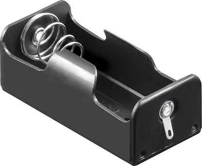 Picture of Goobay Goobay 1x C (Baby) battery holder, C, Plastic, Black, 1 pc(s), -20 - 50 °C, Bulk