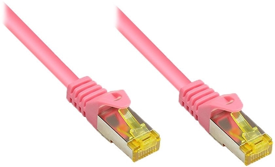 Picture of Good Connections RJ45 Patch Cable withCat.7 RohCable and latch protection (RNS), S/FTP, PiMF, halogen free, 600MHz, OFC, magenta, 1,5m, Good Connections (8070R- 015M)
