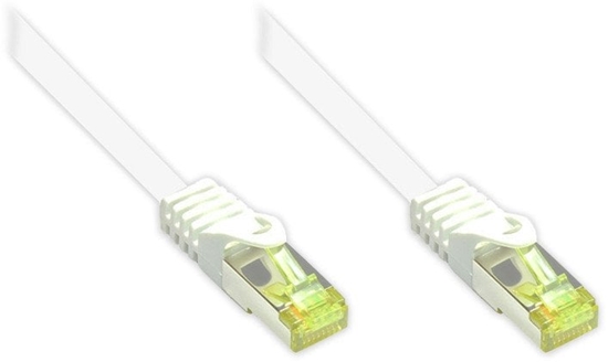 Picture of Good Connections RJ45 Patch Cable withCat.7 RohCable and Rastnasenschutz (RNS), S/FTP, PiMF, halogen free, 600MHz, OFC, white, 2m, Good Connections (8070R- 020W)