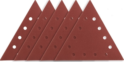 Attēls no Graphite Papier cierny na rzep K180, trójktny z 12 otworami, 5szt do szlifierki 59G264