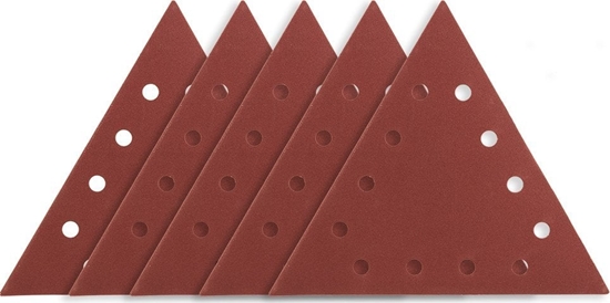 Picture of Graphite Papier cierny na rzep K180, trójktny z 12 otworami, 5szt do szlifierki 59G264