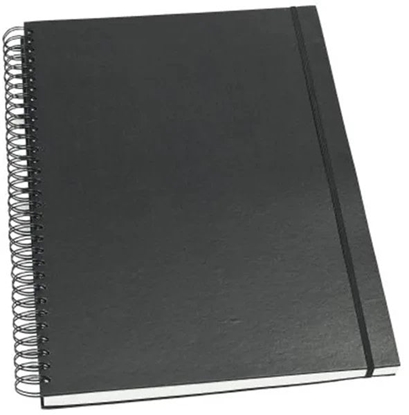 Изображение Grieg Skitseblok, sort kunstskind, ulinj., A3