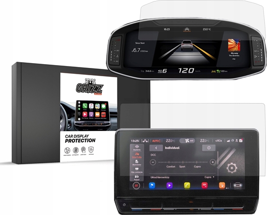 Изображение GrizzGlass Folia ceramiczna GrizzGlass CarDisplay Protection do Cupra Formentor 10" 2020 [2w1]